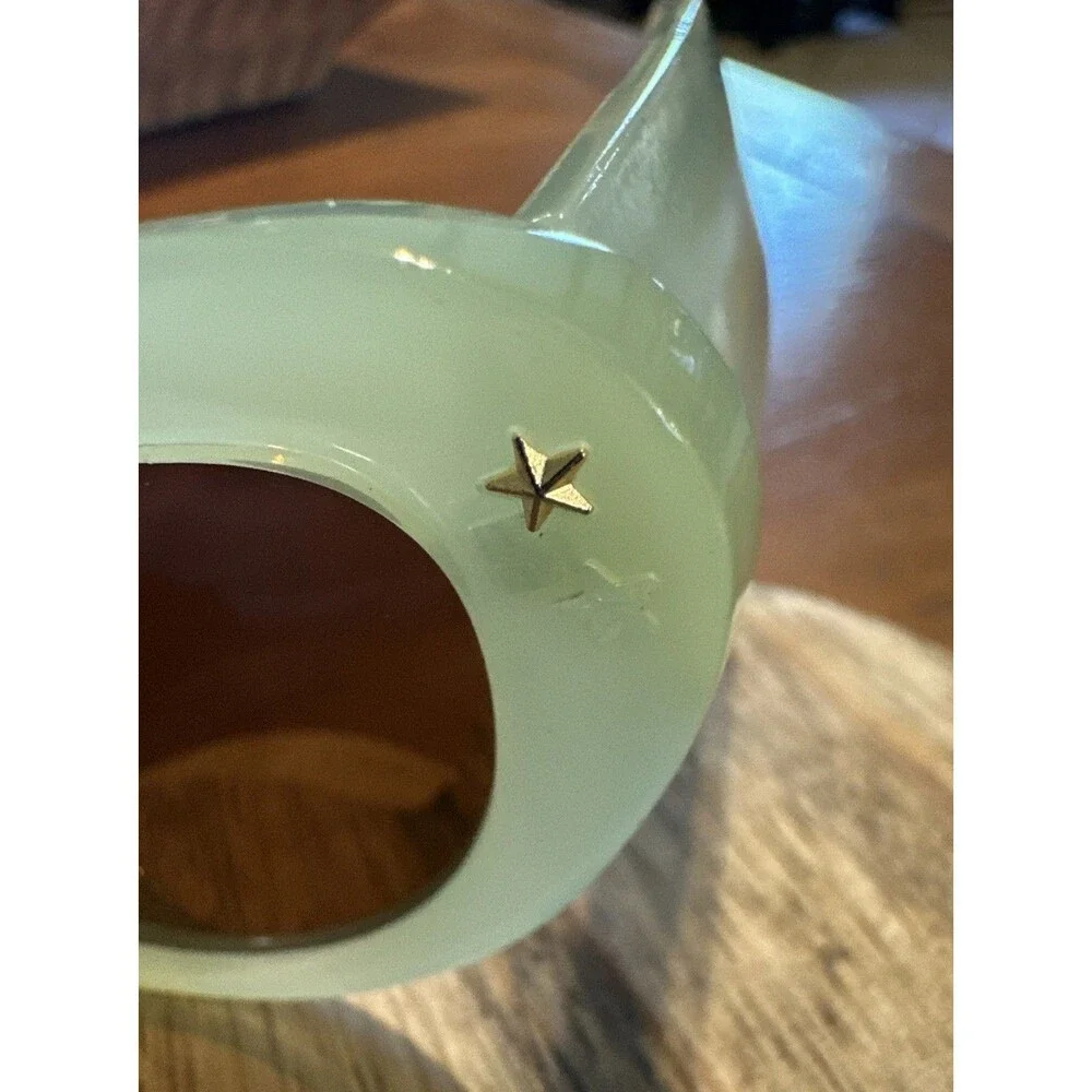 Free People Star Studded Cat Eye Sunglasses Mint Green Translucent AS IS